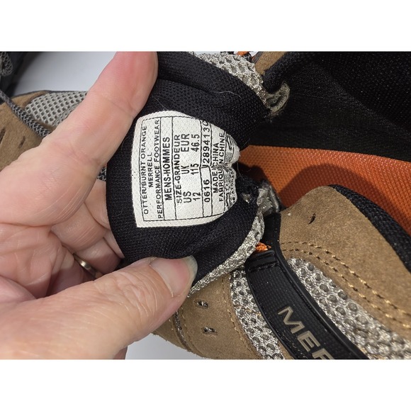 Merrell Men\'s Accentor Low Suede Trail Hiking Shoes Otter / Burnt Orange Sz 11.5 main image 6
